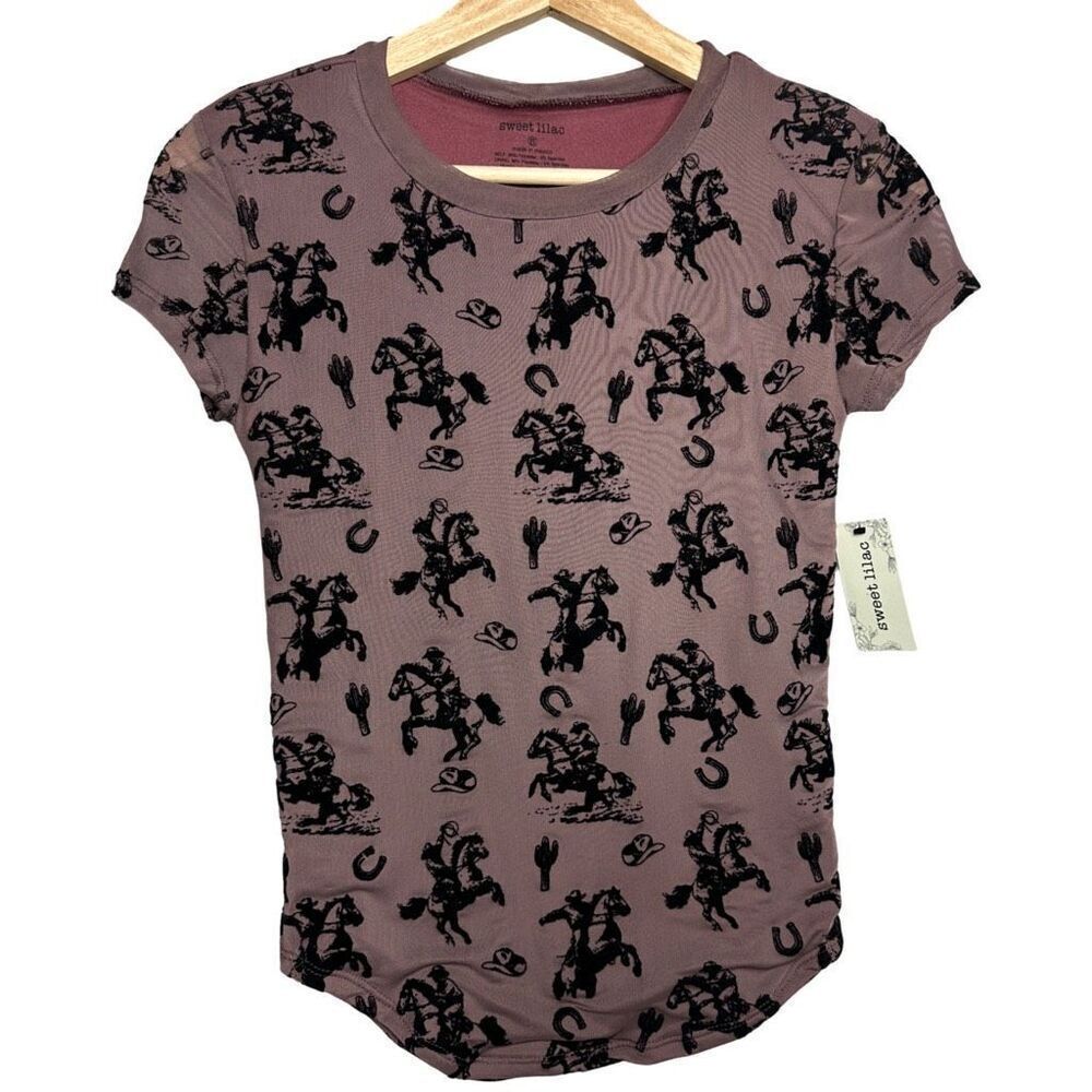 Horse Top Blouse Size Small Cowboy Women’s Rodeo V Neck NWT Western Nashville